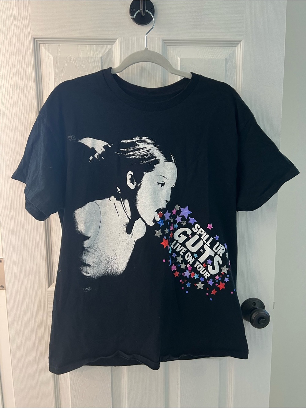 Black 'Spill Your Guts' Graphic Short Sleeve Tee